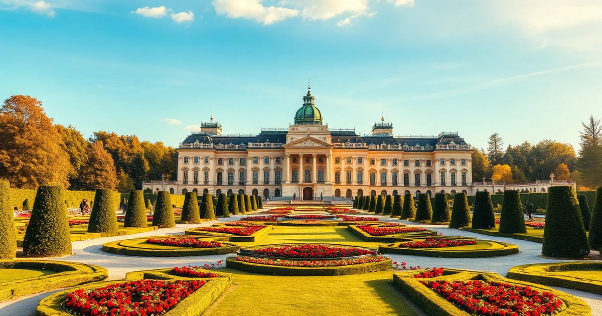 Palais de Schönbrunn à Vienne et ses jardins baroques fleuris